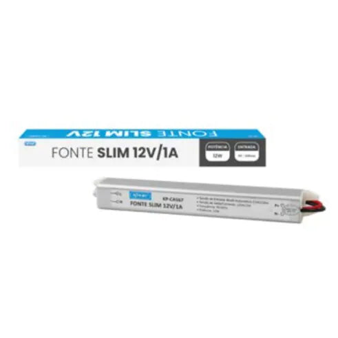 Fonte de Alimentação Slim 12V 1A Multiuso Bivolt KNUP - KP-CA567