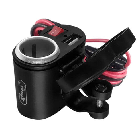 Carregador para Moto 12V Universal com Porta Usb KNUP - KP-572