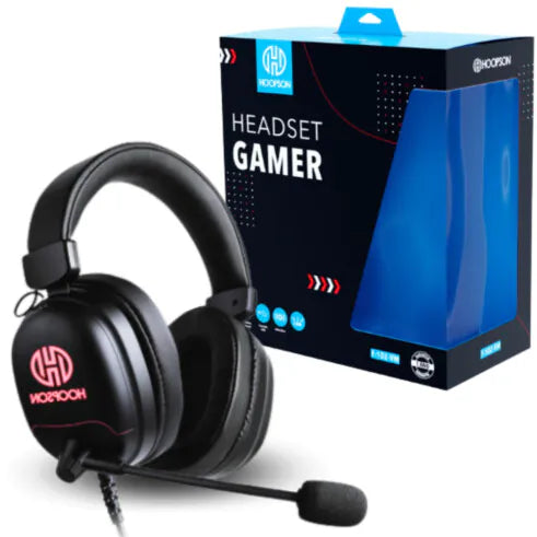 Headset Gamer LED Vermelho USB VERMELHO HOOPSON - F-102-VM