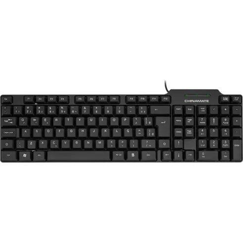 Teclado Office com Fio Usb ABNT2 Preto CHINAMATE - CM21