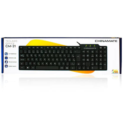 Teclado Office com Fio Usb ABNT2 Preto CHINAMATE