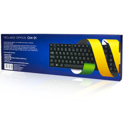 Teclado Office com Fio Usb ABNT2 Preto CHINAMATE - CM21