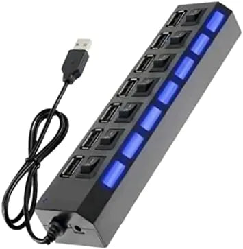 Hub USB Extensor 7 Portas 2.0 com Interruptor Lehmox- LEY-02