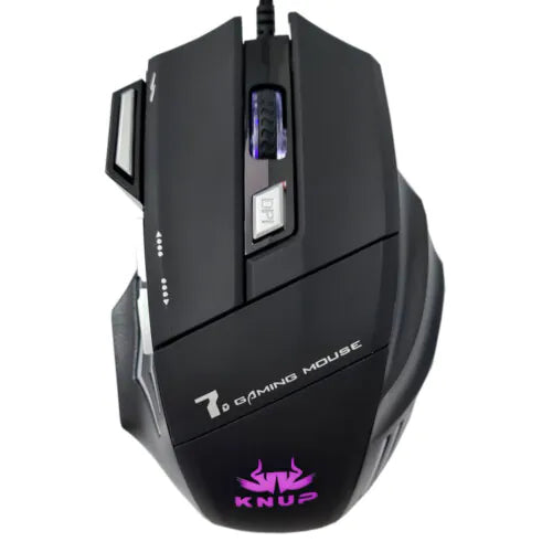 Mouse Gamer Usb 2400 Dpi com Led 7 Botões Knup - KP-V4