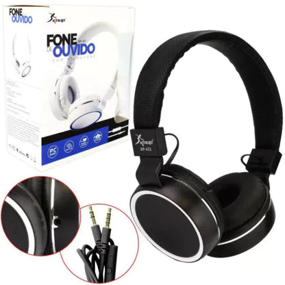 Headphone com Microfone e Fio conexão P2 Knup - KP-421