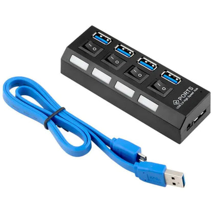 Hub 3.0 4 Portas USB Extensor com Interruptor Lehmox - LEY-201