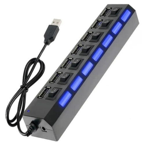 Hub Usb 2.0 7 Portas com Interruptor e Led - KA-H7U