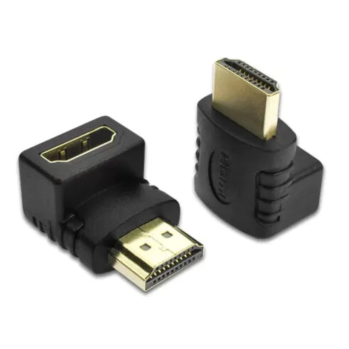 Adaptador De Vídeo HDMI 90º Macho Para HDMI Fêmea - 01232