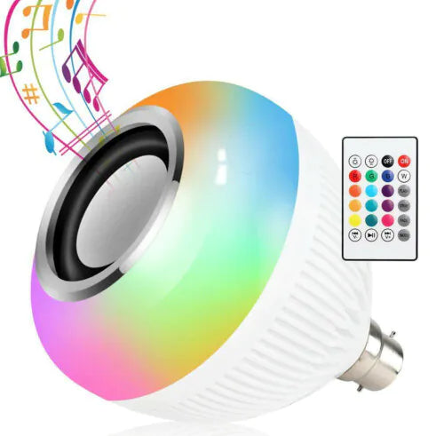 Lâmpada Caixa de Som Bluetooth com Controle Remoto Luz RGB Lehmox - LEY-WJ-L2