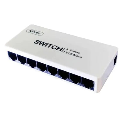 Hub Switch de Rede com 8 Portas 10/100 Mbps Knup - KP-E08B