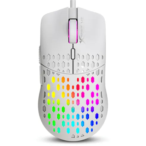 Mouse Gamer Branco Xtrike-ME GM-209W com Fio USB RGB 8000dpi