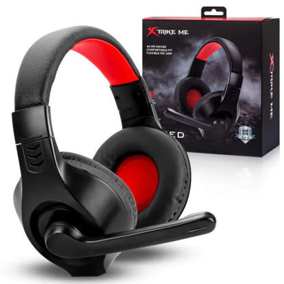 Headset Gamer com Fio Xtrike-ME HP-312 PC PS4 Xbox Vermelho