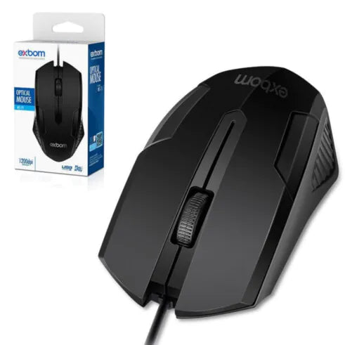 Mouse Óptico com Fio Usb Black 03950 - MS-71