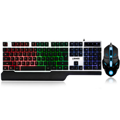 Kit Teclado e Mouse Gamer USB com Led RGB LEHMOX - LEY-45