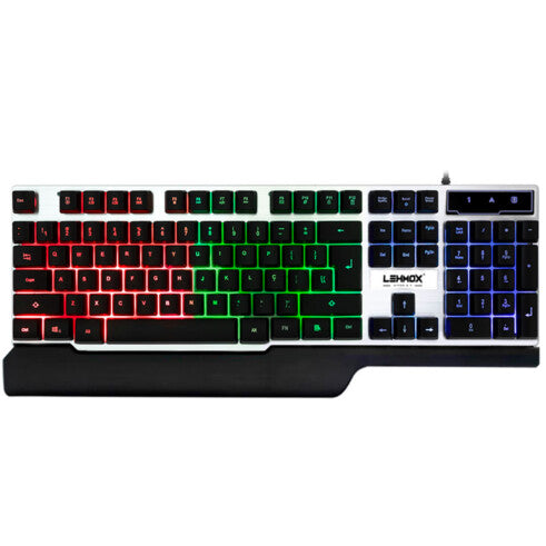 Kit Teclado e Mouse Gamer USB com Led RGB LEHMOX - LEY-45