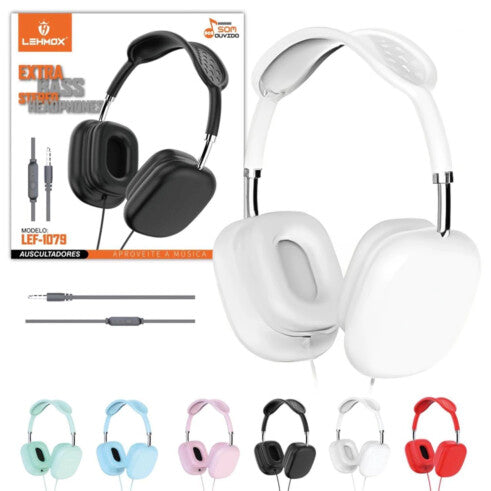 Headphone Com Fio Microfone P3 3.5mm Lehmox - LEF-1079