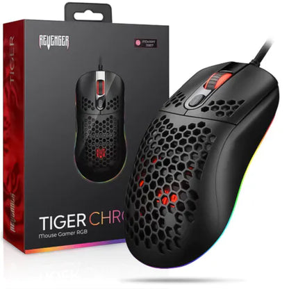 Mouse Gamer RGB 6200DPI 7 Botões Pixart 3327 REVENGER - MO-TGR002