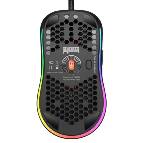 Mouse Gamer RGB 6200DPI 7 Botões Pixart 3327 REVENGER - MO-TGR002