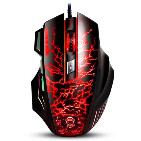 Mouse Gamer Usb Com Led 3600 Dpi 7 Botões Ebai - FZF-A7