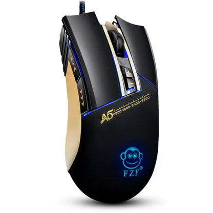 Mouse Gamer USB Com LED RGB 3200 DPI 7 Botões EBAI - FZF-A5