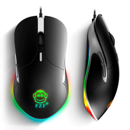 Mouse Gamer Usb Com Led Rgb 3200 Dpi Ajustavel Ebai - FZF-X6