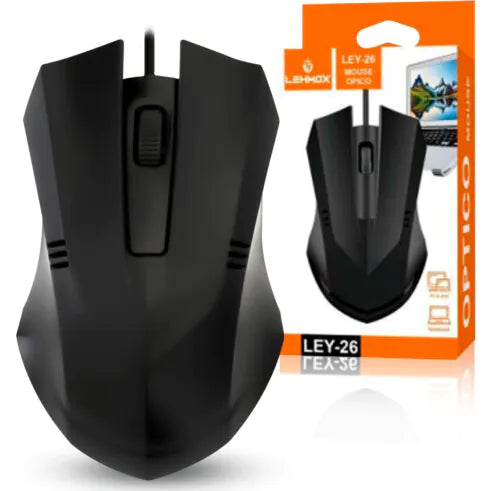 Mouse Óptico Plug And Play Com Fio 1600 Dpi - LEY-26