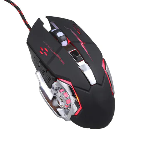 Mouse Gamer USB Com LED 4800 DPI 6 Botões EBAI - FZF-F9