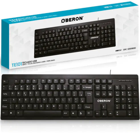 Teclado USB para Computador Padrão ABNT2 Preto OBERON - OR-TE101